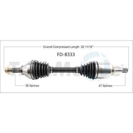 Surtrack Axle Cv Axle Shaft, Fd-8333 FD-8333